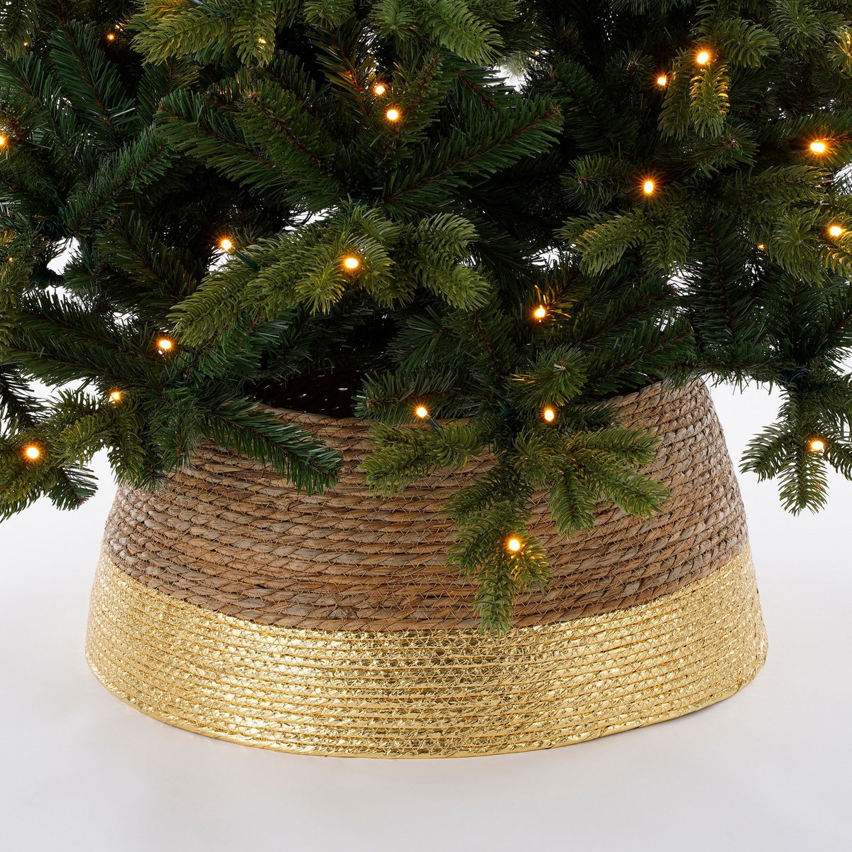 Natuurlijke Kerstboomrok Zeegras Goud - Ø50 cm