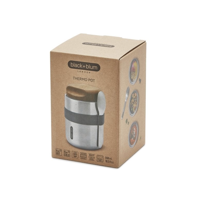 Black+Blum RVS Thermos Voedselcontainer - Grijs 550ml