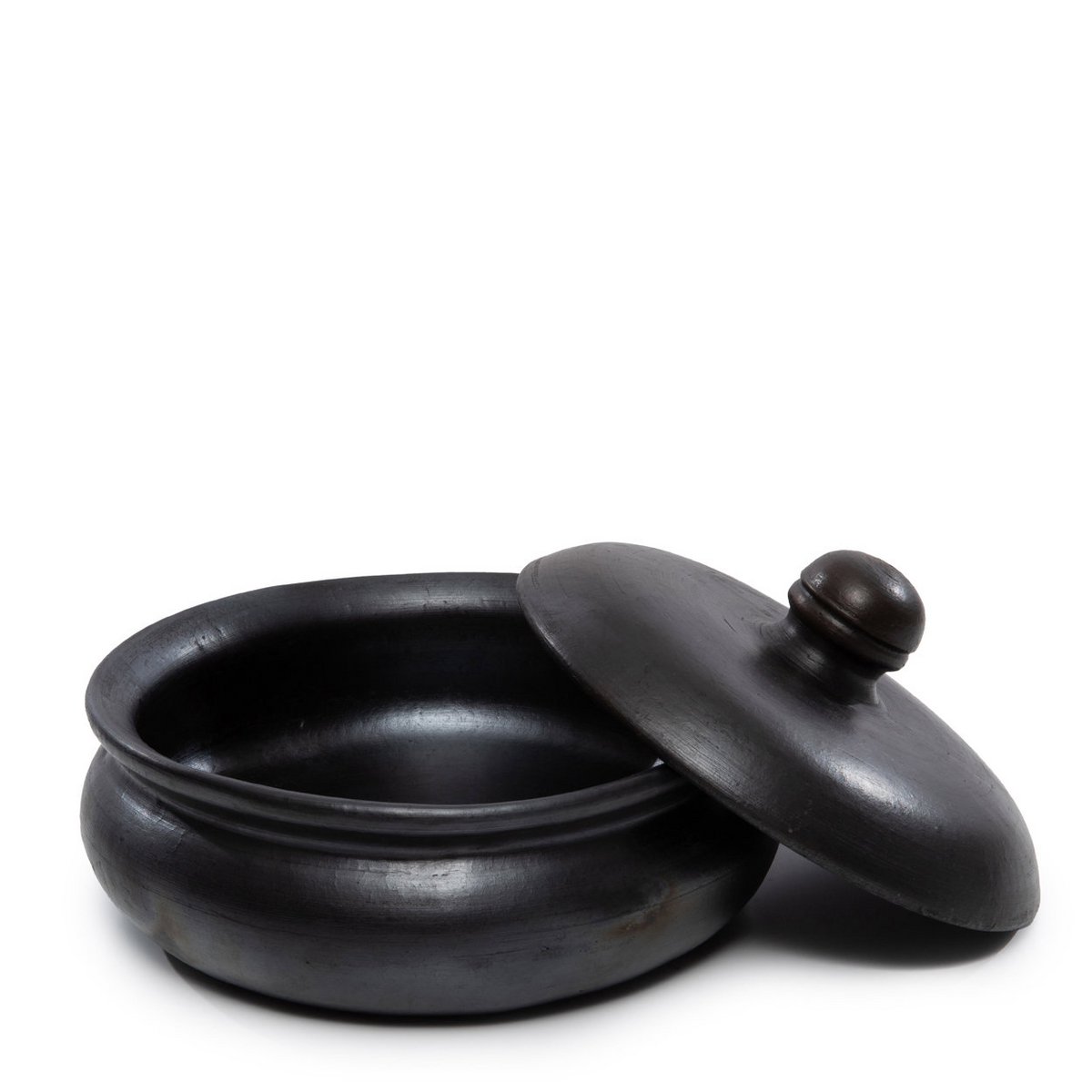 Burned Curry Pot Zwart - Terracotta Kookpot met Deksel