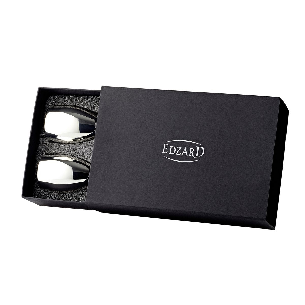 EDZARD Luxe Verzilverde Champagne Fluiten Dodo - Set van 2 | 23cm
