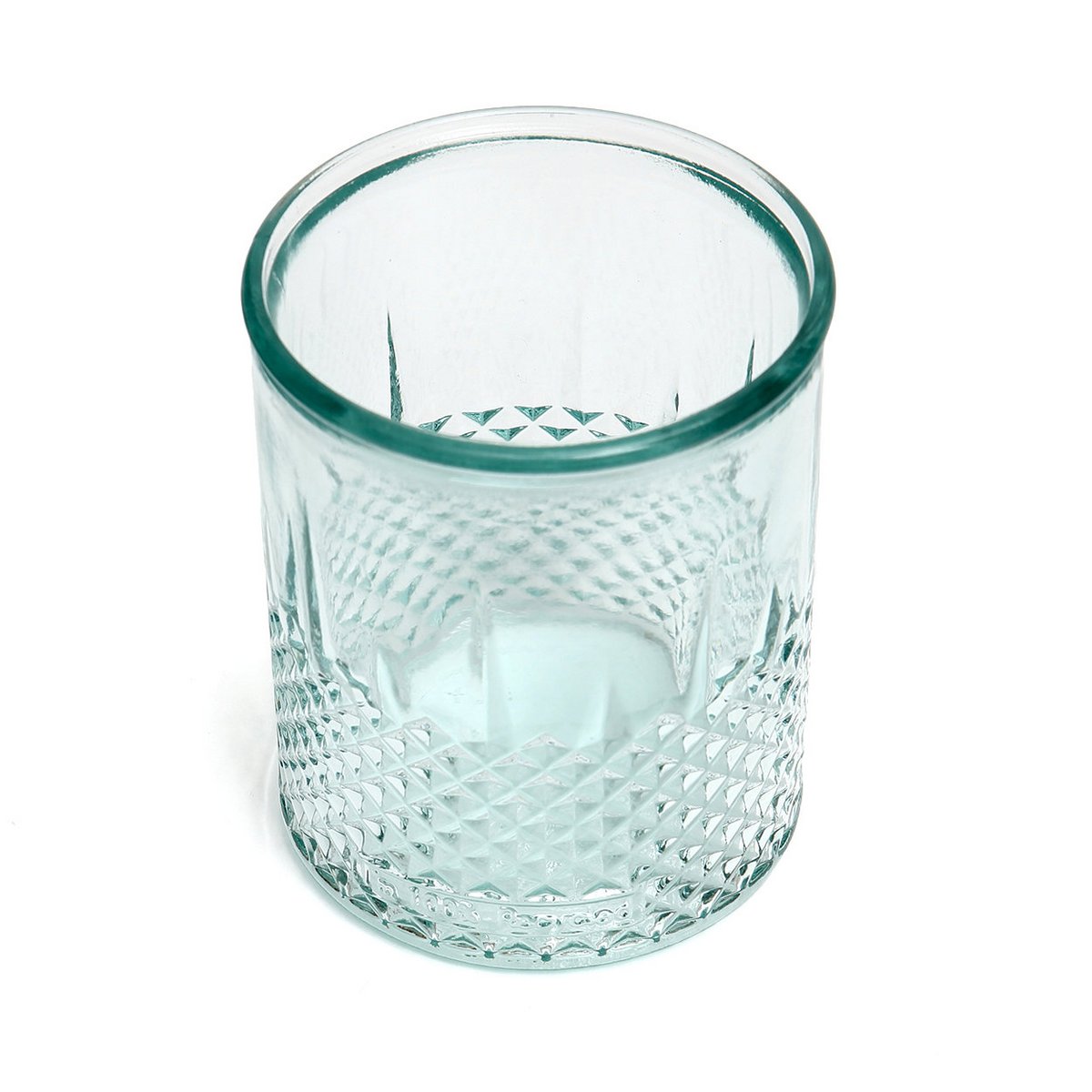 Zuanshí Glas Blauw Small - Diamant Elegantie Gerecycled
