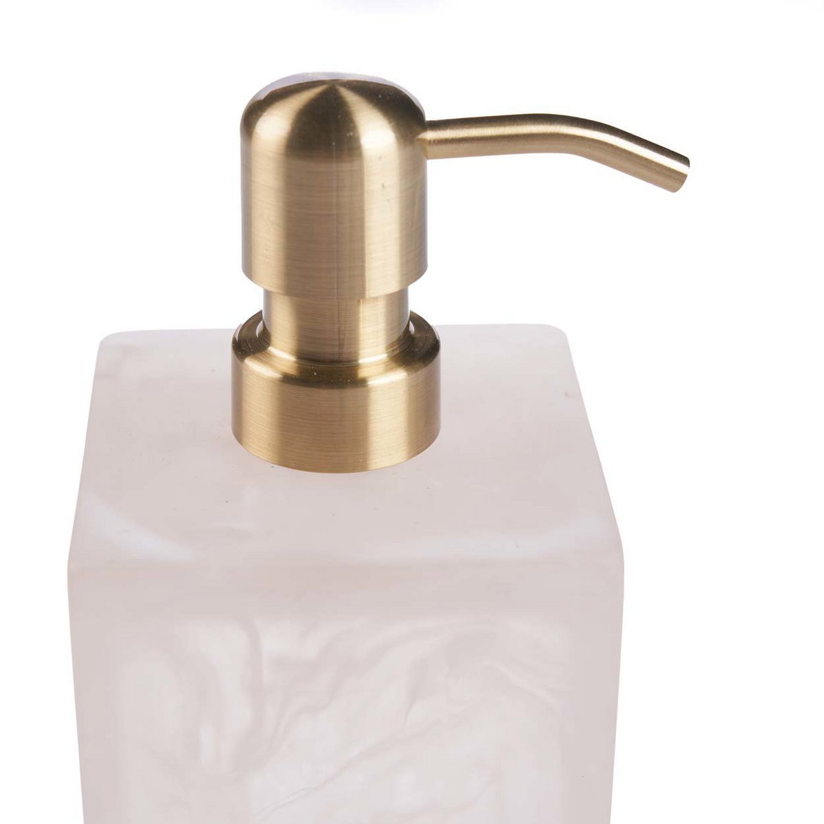 Resin Zeepdispenser Roze Wit - Moderne Badkamer Elegantie
