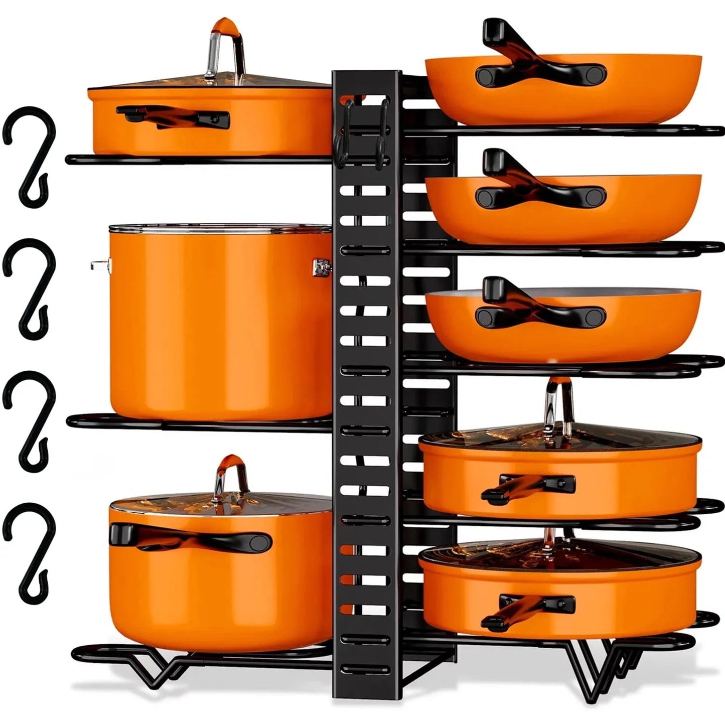 Pannenrek Organizer 8-laags - Keuken Opbergrek voor Pannen & Deksels