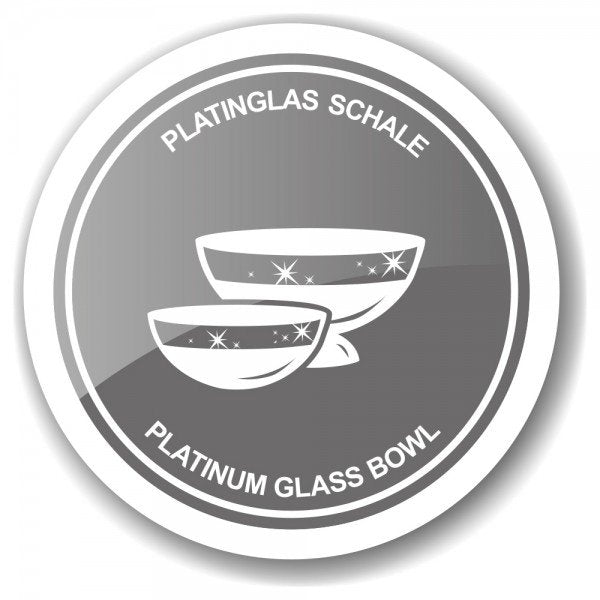Holly Kristal Decoratieschaal - Handgeblazen met Platina Rand 30cm