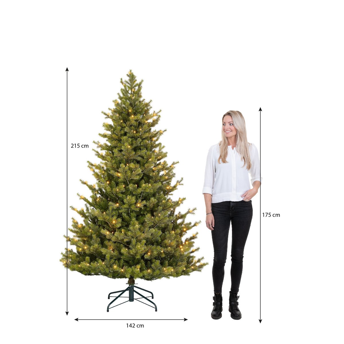 Clive Kunstkerstboom XXL - LED Verlichting 215cm Premium Groot