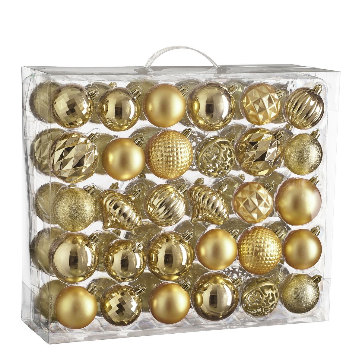 Kerstballen Set Goud - 60 Stuks Onbreekbaar Ø7cm