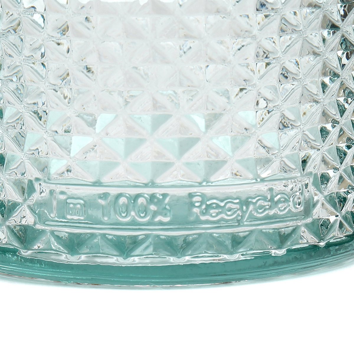 Zuanshí Glas Blauw Small - Diamant Elegantie Gerecycled