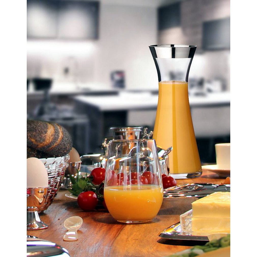 EDZARD Luxe Karaf Hendrik | Mondgeblazen Kristal met Platina Rand