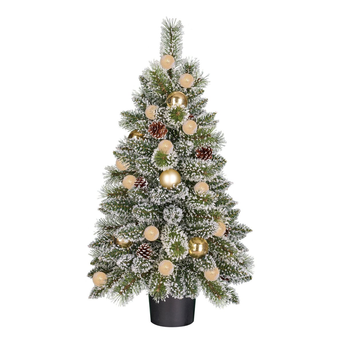 Kaprun Kunstkerstboom Goud - LED Timer 90cm Compleet Versierd
