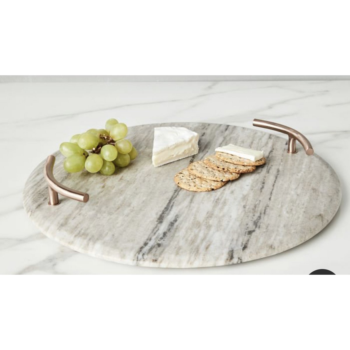Luxe Marmeren Dienblad Goud - Elegante Serveerplank
