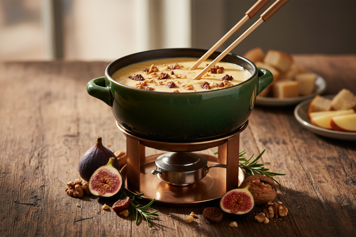 Kaasfondue met Vijgen & Walnoten