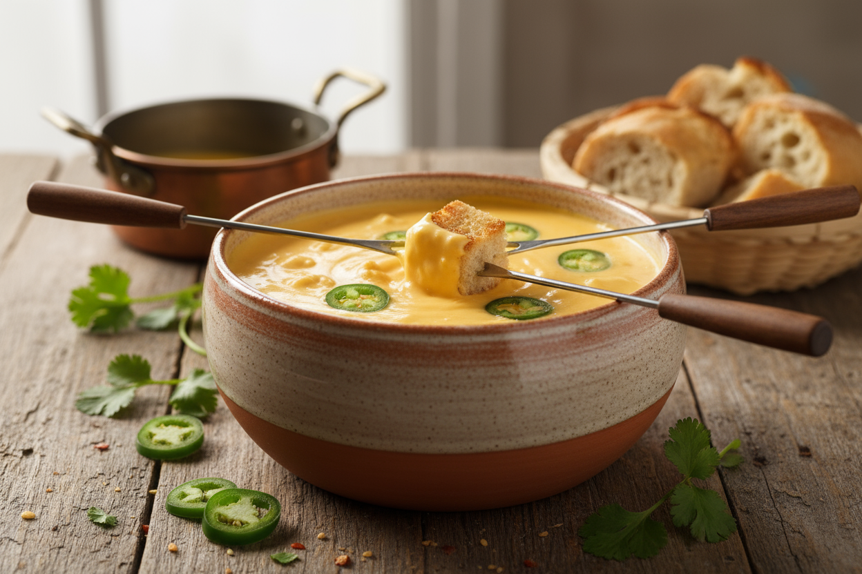 Kaasfondue met Jalapeño & Cheddar