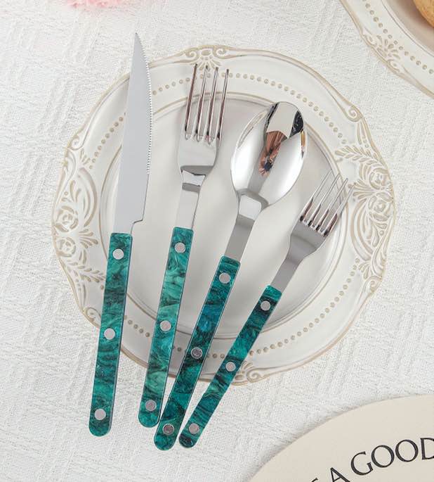 Set Of 10 Pcs Modern French Flatware - Bistrot Style Cutlery