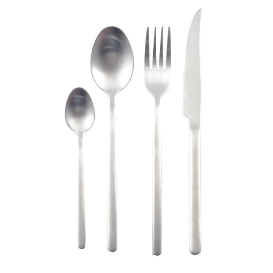 Mat Zilver Bestekset 24-delig - Scandinavische Minimalisme