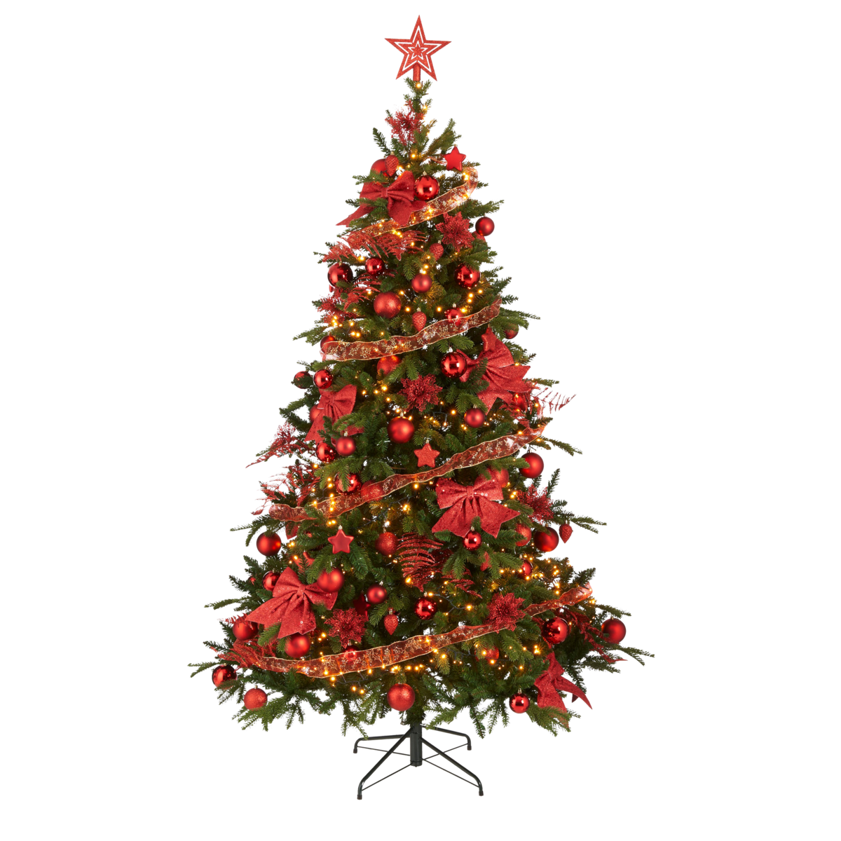 Kerstboom Decoratie Set Rood - 100 Stuks Complete Versiering