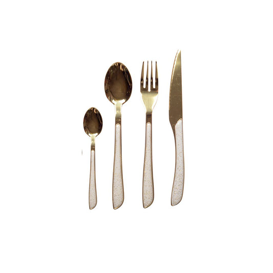Gouden Glitter Bestekset 24-delig - Glamoureuze Tafelelegantie