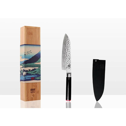 Santoku Mes - Japanse Veelzijdigheid met Bamboe Elegantie