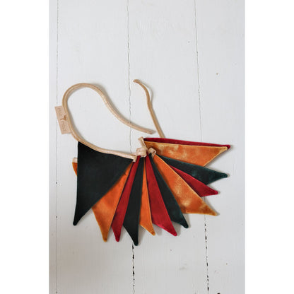 Fluwelen Kerstslinger 'Merry Christmas' - Luxe Decoratie