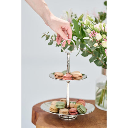 Gulf Luxe Serveerplateau - Gehamerd RVS met 2 Niveaus