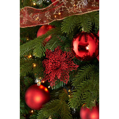 Kerstboom Decoratie Set Rood - 100 Stuks Complete Versiering
