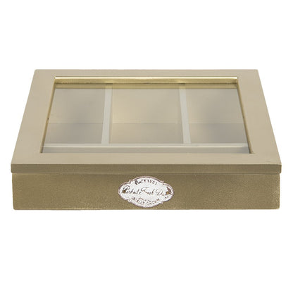 Luxe Bestekbak Goudkleurig - Houten Lade Organizer 30x30cm