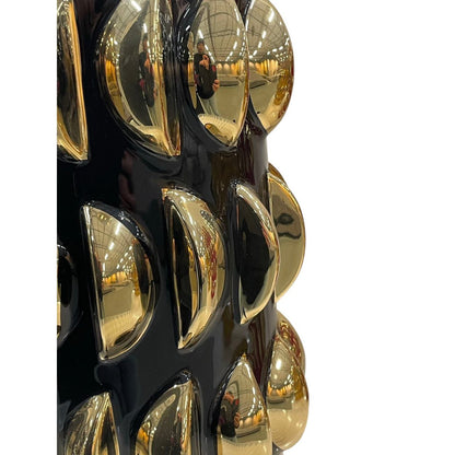 Luxe Vaas Zwart-Goud - Stijlvolle Contrast Decoratie