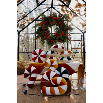 Kerst Patchwork Kussen Rood - Red Lollipop Vorm
