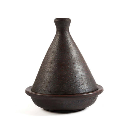 Authentieke Terracotta Tajine - Handgemaakt Kegelvormig Deksel