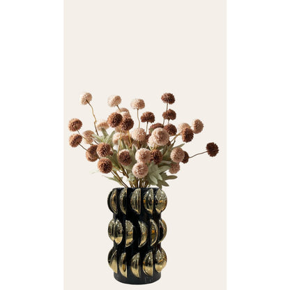 Luxe Vaas Zwart-Goud - Stijlvolle Contrast Decoratie
