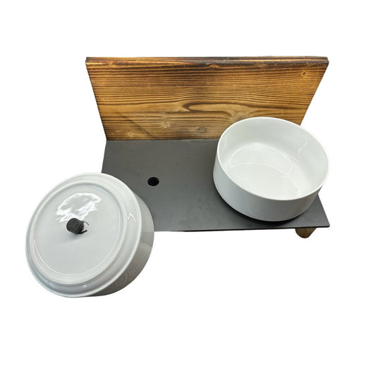 Dubbel Drankstation Gevlamd Beukenhout - 2x 1,5L