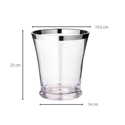 EDZARD Luxe Flessenkoeler Reuben | Mondgeblazen Kristal met Platina