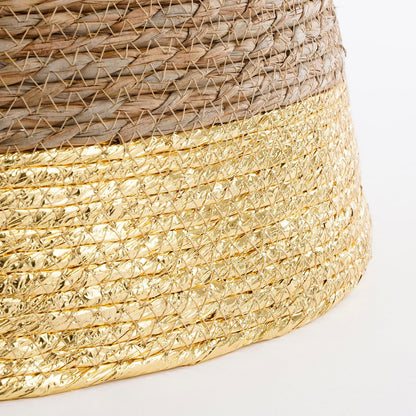 Natuurlijke Kerstboomrok Zeegras Goud - Ø50 cm