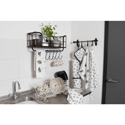 Groot Afdruiprek Wit - Ruim Metalen Droogrek 42x29x17cm