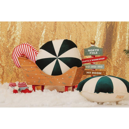 Kerst Patchwork Kussen Groen - Green Candy Lollipop