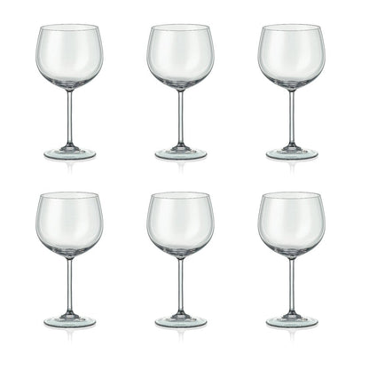 Elegante Pioen Wijnglazen Set 350ml - 6 Stuks | Bloemenprint