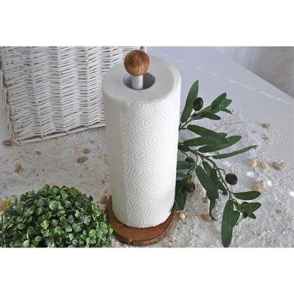 Klassieke Keukenrolhouder - Handgemaakt Olijfhout Design