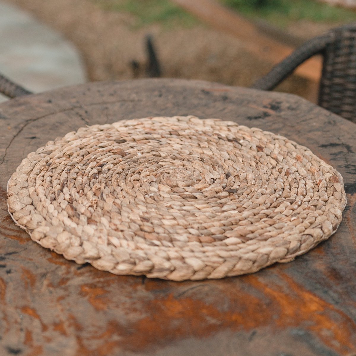 PANDAWA Waterhyacint Placemats - Boho Tafelmat 38cm Set