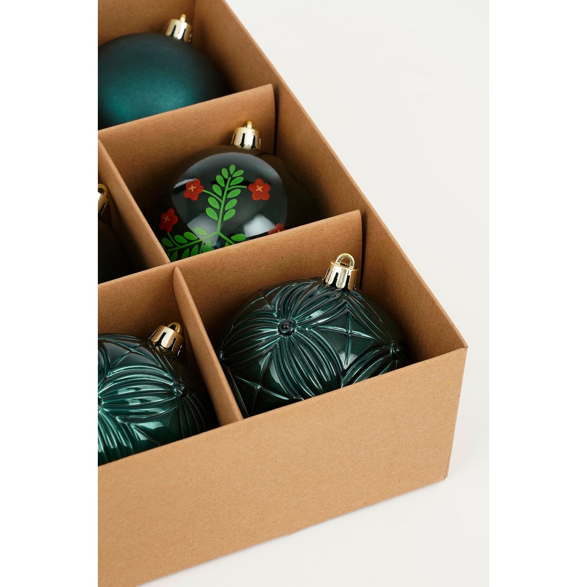 Luxe Kerstballenset Groen - 9 Stuks Ø8 cm Onbreekbaar