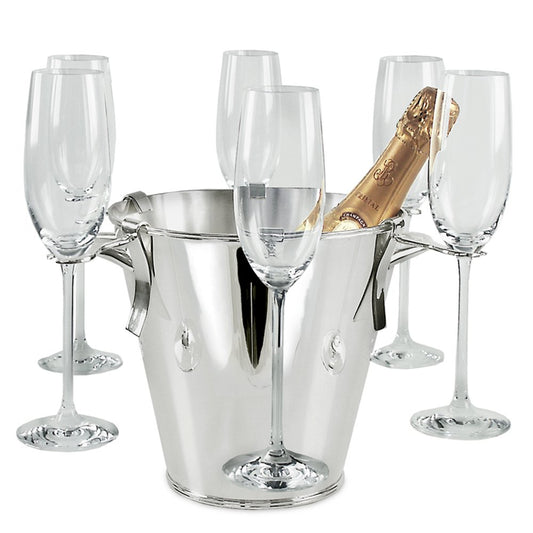 Calo Champagne Butler - Luxe Koeler met 6 Glashouders