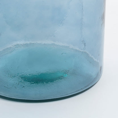 Guan Glazen Flesvaas Blauw - Duurzaam Gerecycled Glas