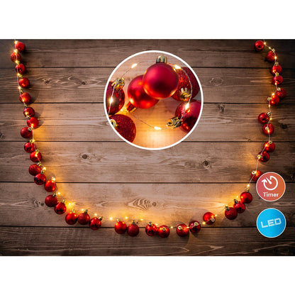 LED Kerstverlichting Buiten Rood - 250 cm - 50 Lampjes