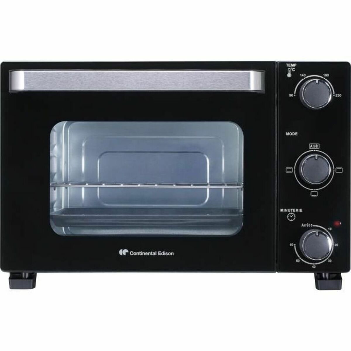 Continental Edison CEMF22B Mini Elektrische Oven - 22L 1300W Zwart