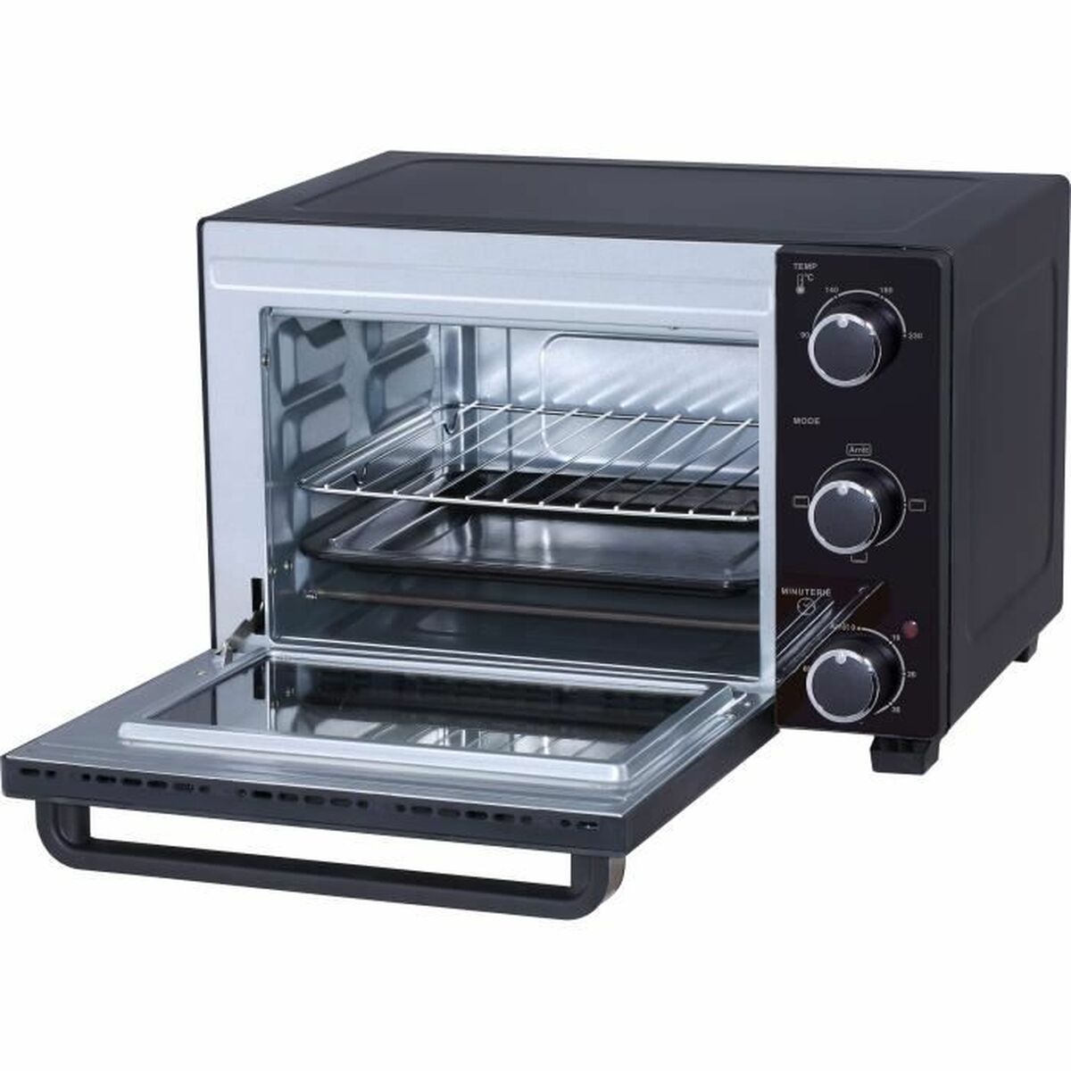 Continental Edison CEMF22B Mini Elektrische Oven - 22L 1300W Zwart