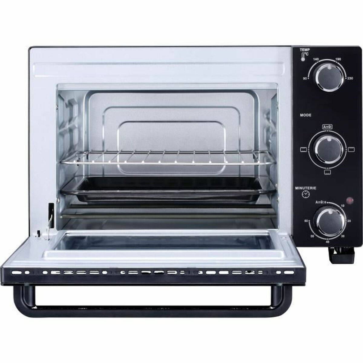Continental Edison CEMF22B Mini Elektrische Oven - 22L 1300W Zwart