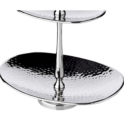 Gulf Luxe Serveerplateau - Gehamerd RVS met 2 Niveaus