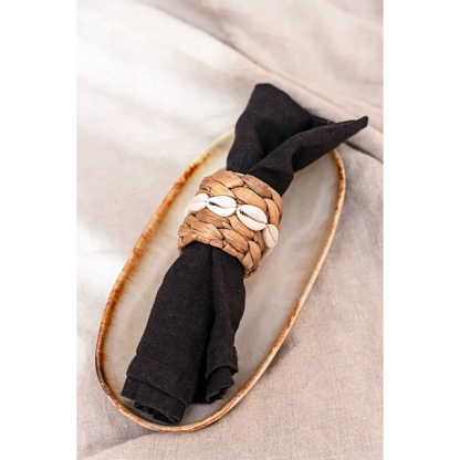 Elegante Cascais Ovale Borden Medium | Set van 6 Stuks Wit-Goud