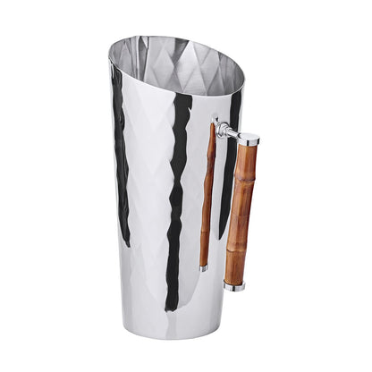 Jana Eco Luxe Waterkan - Bamboe Handvat met Vernikkeld RVS