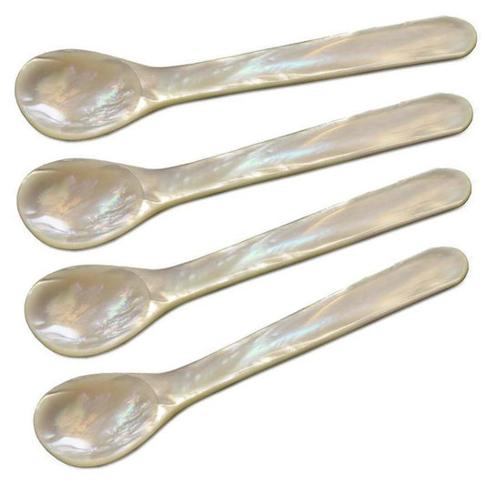 Parelmoer Luxe Lepelset - Kaviaar & Delicatesse Lepels 4-delig