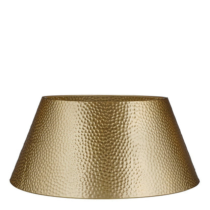 Luxe Metalen Kerstboomrok Goud - Gehamerd Motief - 58 cm