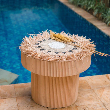 PAGU Raffia Placemats - Boho Franjes 45cm Set